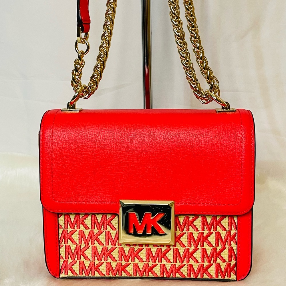 NWT Michael Kors Sonia SM SQR Shoulder Crossbody Bag Coral Reef